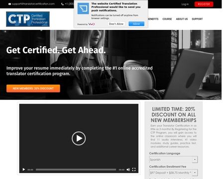 website thubmnail of Certified Translation Professional Program