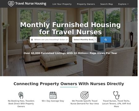 website thubmnail of Travelnursehousing
