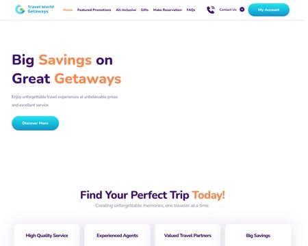 website thubmnail of Travelworldgetaways