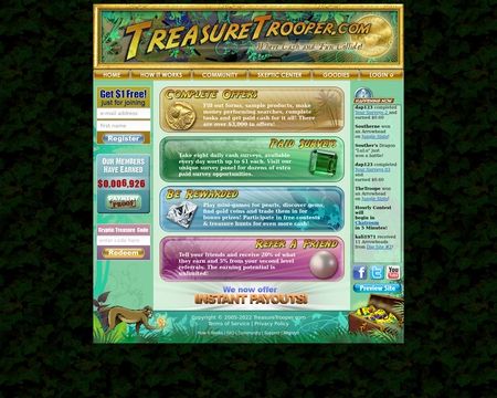 website thubmnail of TreasureTrooper