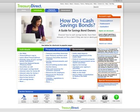 website thubmnail of TreasuryDirect