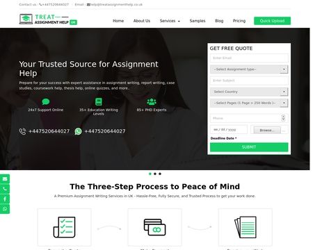 website thubmnail of Treat Assignment Help UK