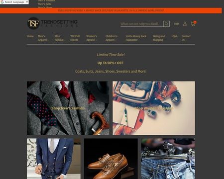 website thubmnail of Trendsetting Fashions