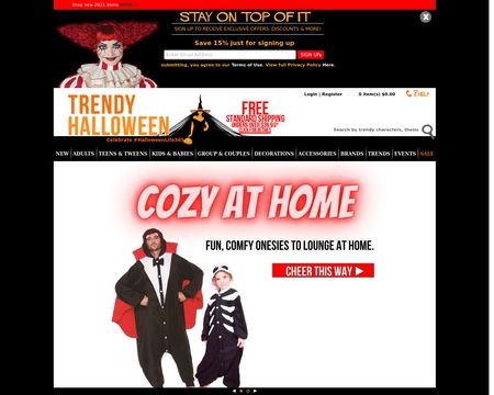 website thubmnail of Trendyhalloween