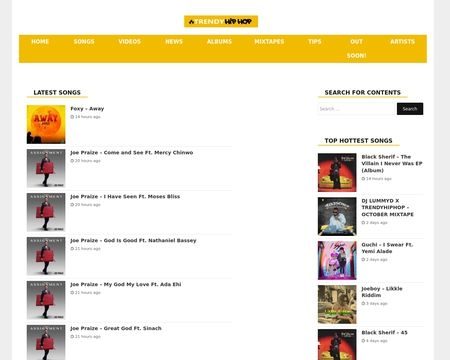 website thubmnail of Trendyhiphop