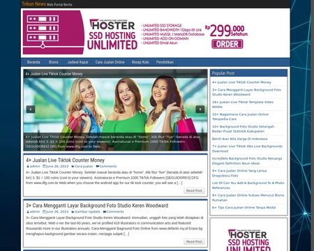 website thubmnail of Tribunnews.web.id