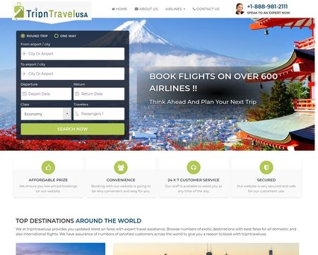 website thubmnail of Tripn Travel USA