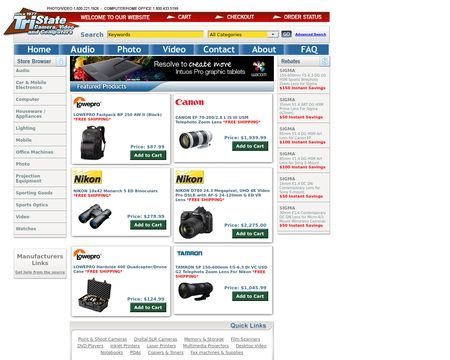 website thubmnail of Tristate Camera
