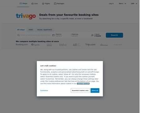 website thubmnail of Trivago UK