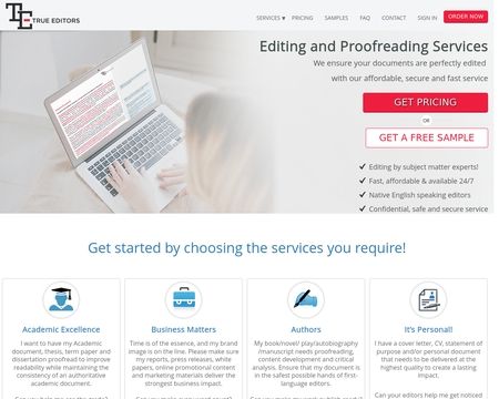 website thubmnail of True Editors