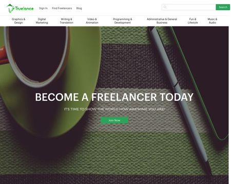 website thubmnail of Truelance