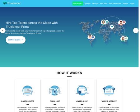 website thubmnail of Truelancer