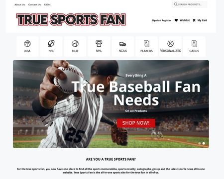 website thubmnail of True Sports Fan