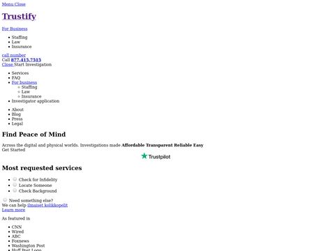 website thubmnail of Trustify.info