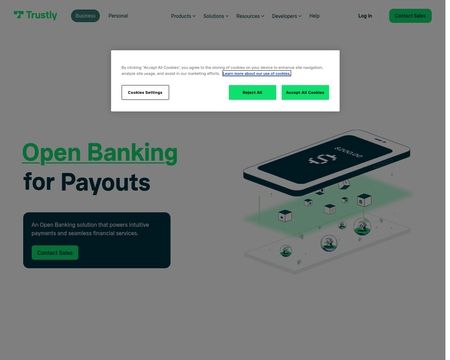website thubmnail of Trustly