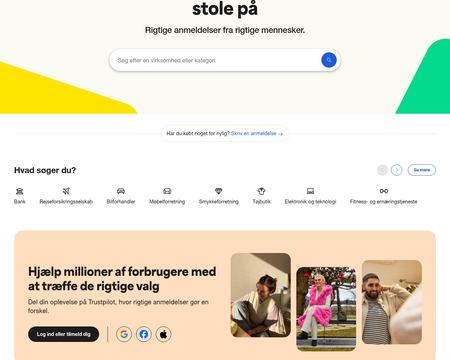 website thubmnail of Trustpilot DK