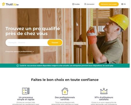 website thubmnail of Trustup.be