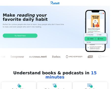 website thubmnail of Retell