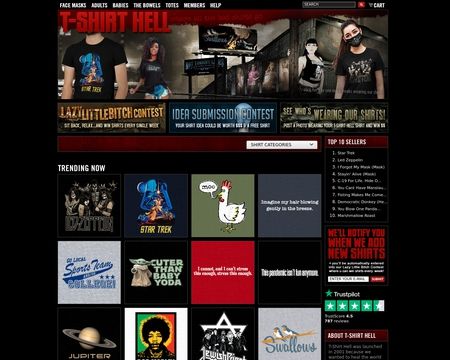 website thubmnail of T-shirt Hell