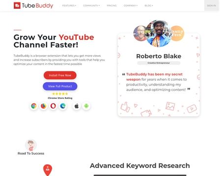 website thubmnail of TubeBuddy