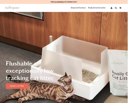 website thubmnail of Tuft + Paw