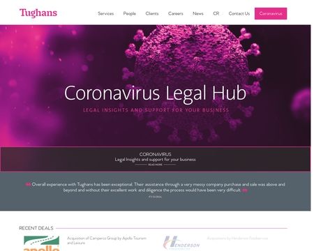 website thubmnail of Tughans