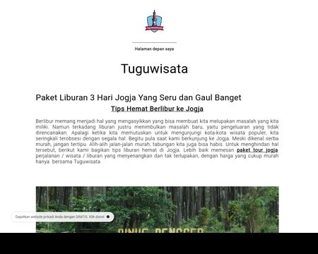 website thubmnail of Tuguwisatajogja.simplesite
