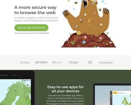website thubmnail of TunnelBear
