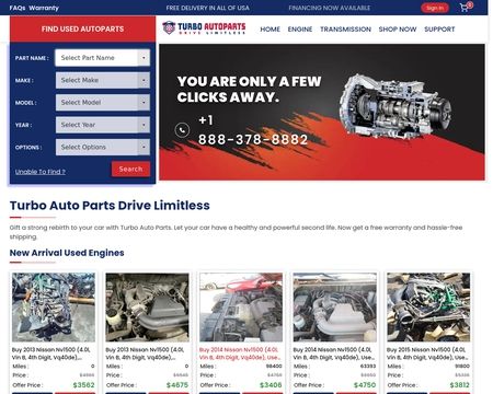 website thubmnail of Turbo Auto Parts