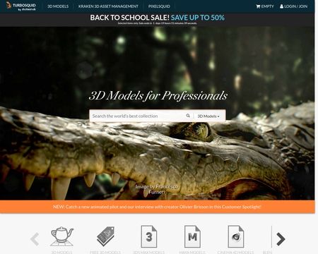 website thubmnail of Turbosquid