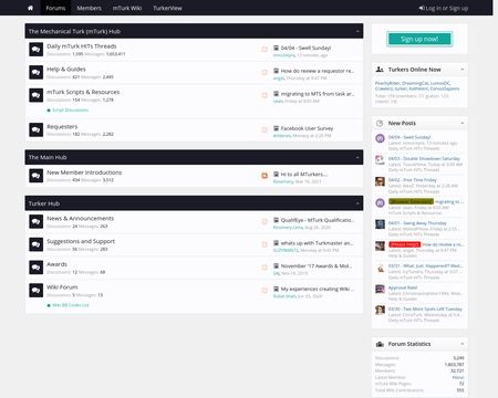 website thubmnail of TurkerView MTurk Forum