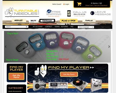 website thubmnail of TurntableNeedles.com