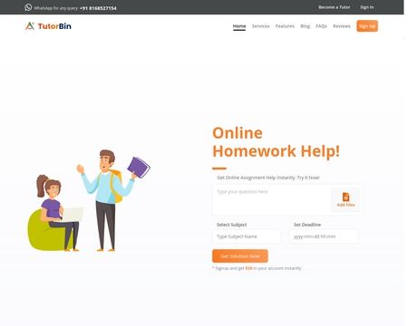 website thubmnail of Tutorbin