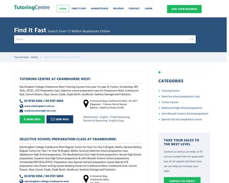 website thubmnail of Tutoring Centre Cranbourne,Tutoring Cranbourne West