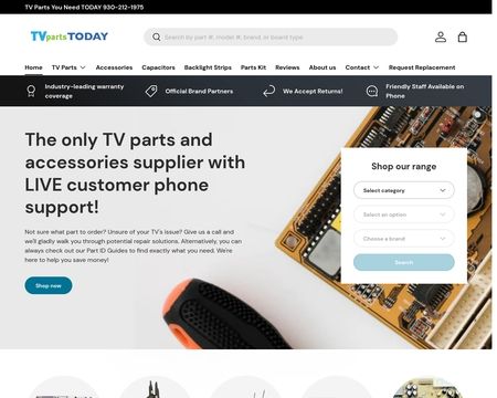 website thubmnail of Tvpartstoday