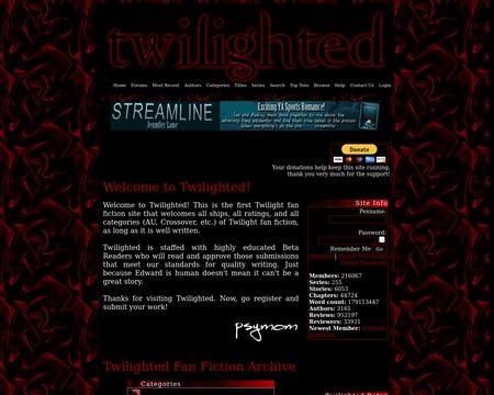 website thubmnail of Twilighted.net