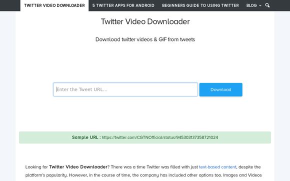 Thumbnail of Twittervideodownloader.online