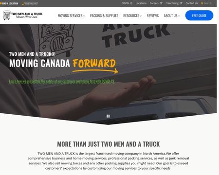website thubmnail of Twomenandatruck.ca