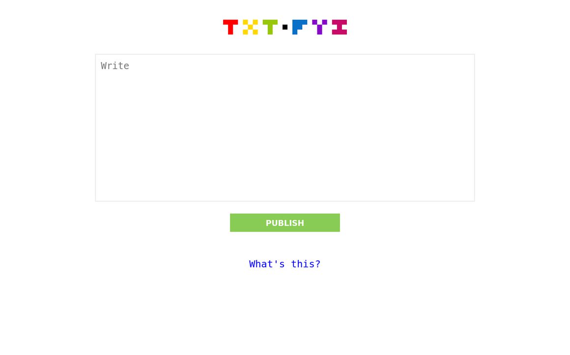 website thubmnail of Txt.fyi