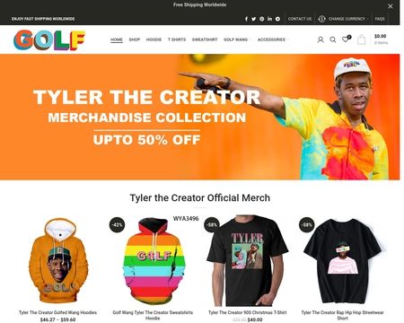 website thubmnail of Tylerthecreatormerch.net