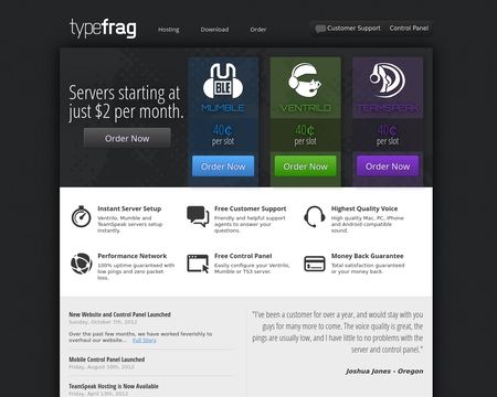 website thubmnail of TypeFrag