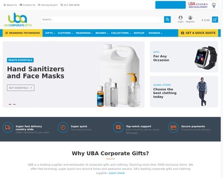 website thubmnail of Uba Corporate Gifts