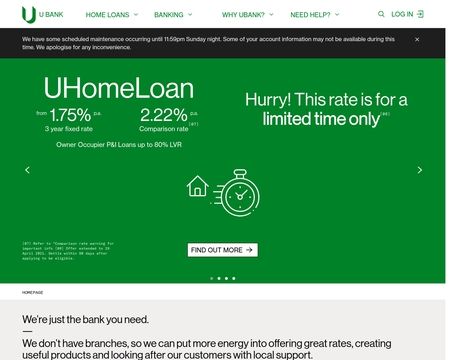 website thubmnail of UBank