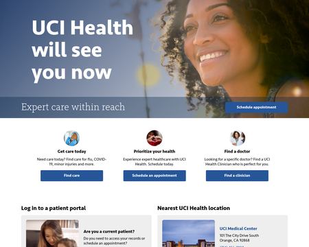 website thubmnail of Ucihealth.org