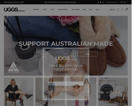 website thubmnail of Uggs.com.au