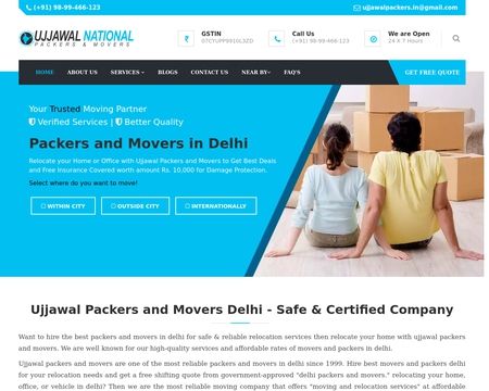 website thubmnail of Ujjawalpackers.in