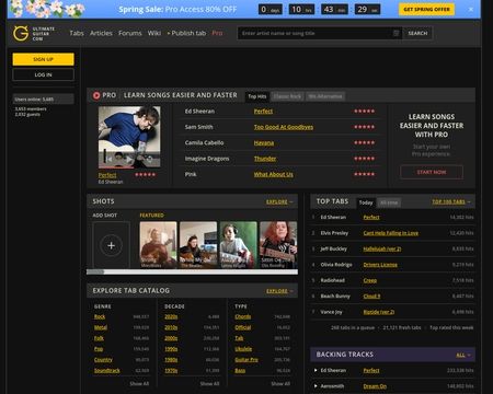 website thubmnail of UltimateGuitar