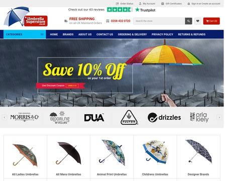 website thubmnail of Umbrella Superstore UK