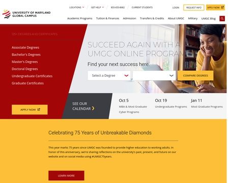 website thubmnail of Umgc.edu