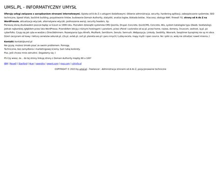 website thubmnail of Umsl.pl